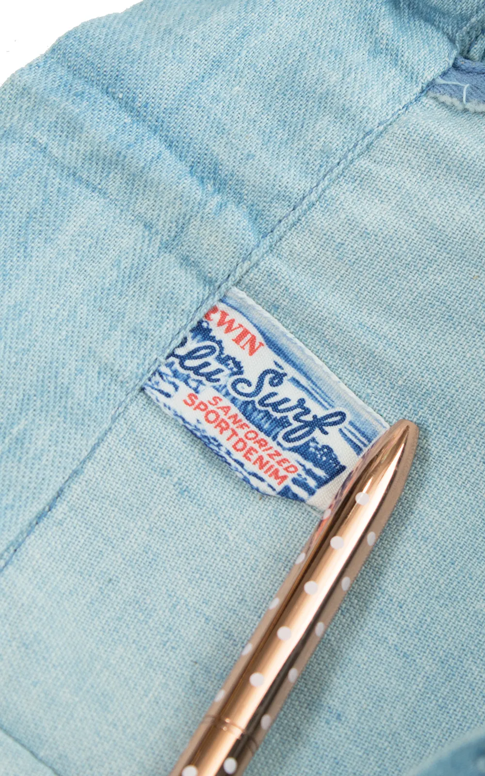 1950s Chambray Wide Leg Gaucho Jeans | large