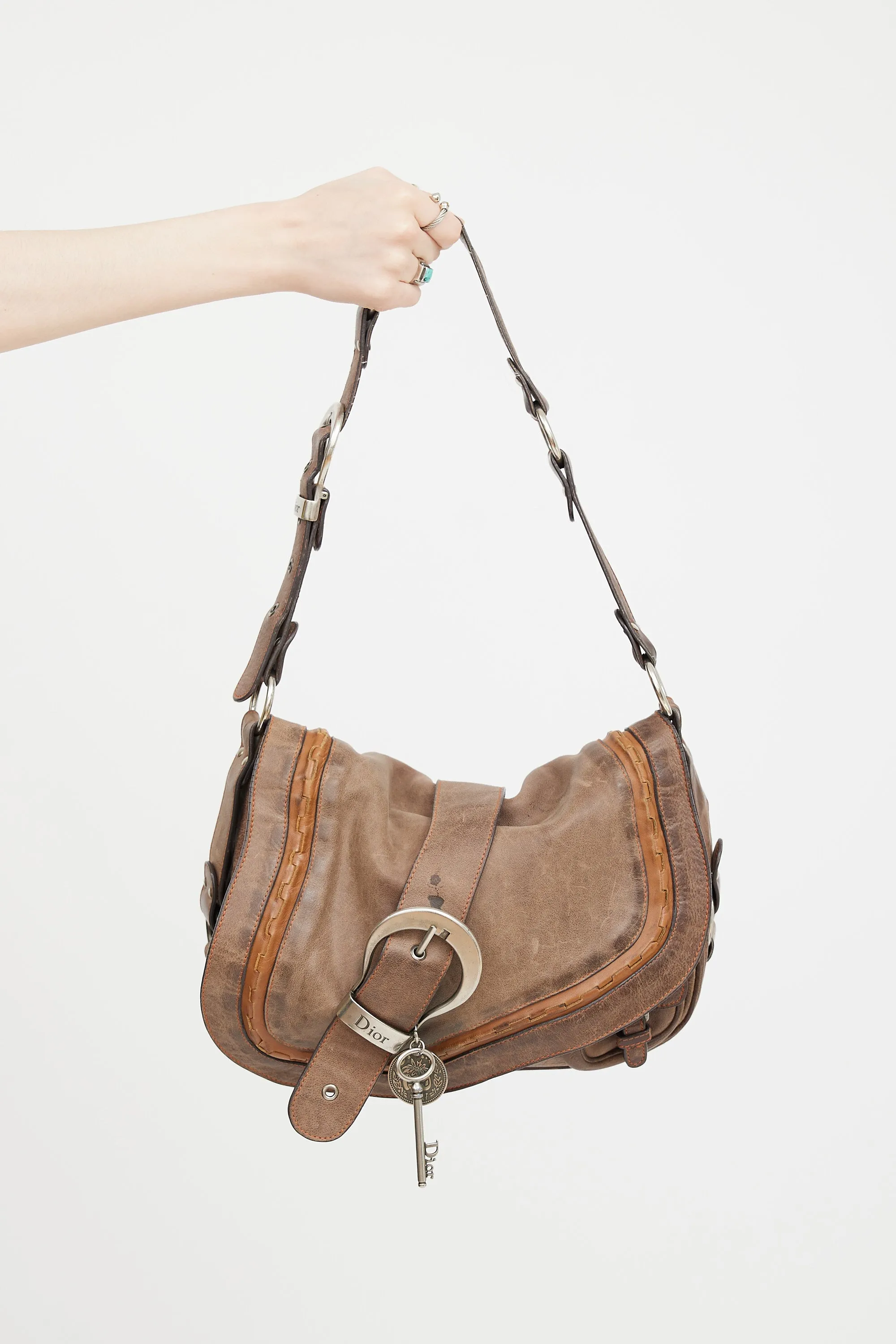 2006 Brown Leather Gaucho Saddle Shoulder Bag