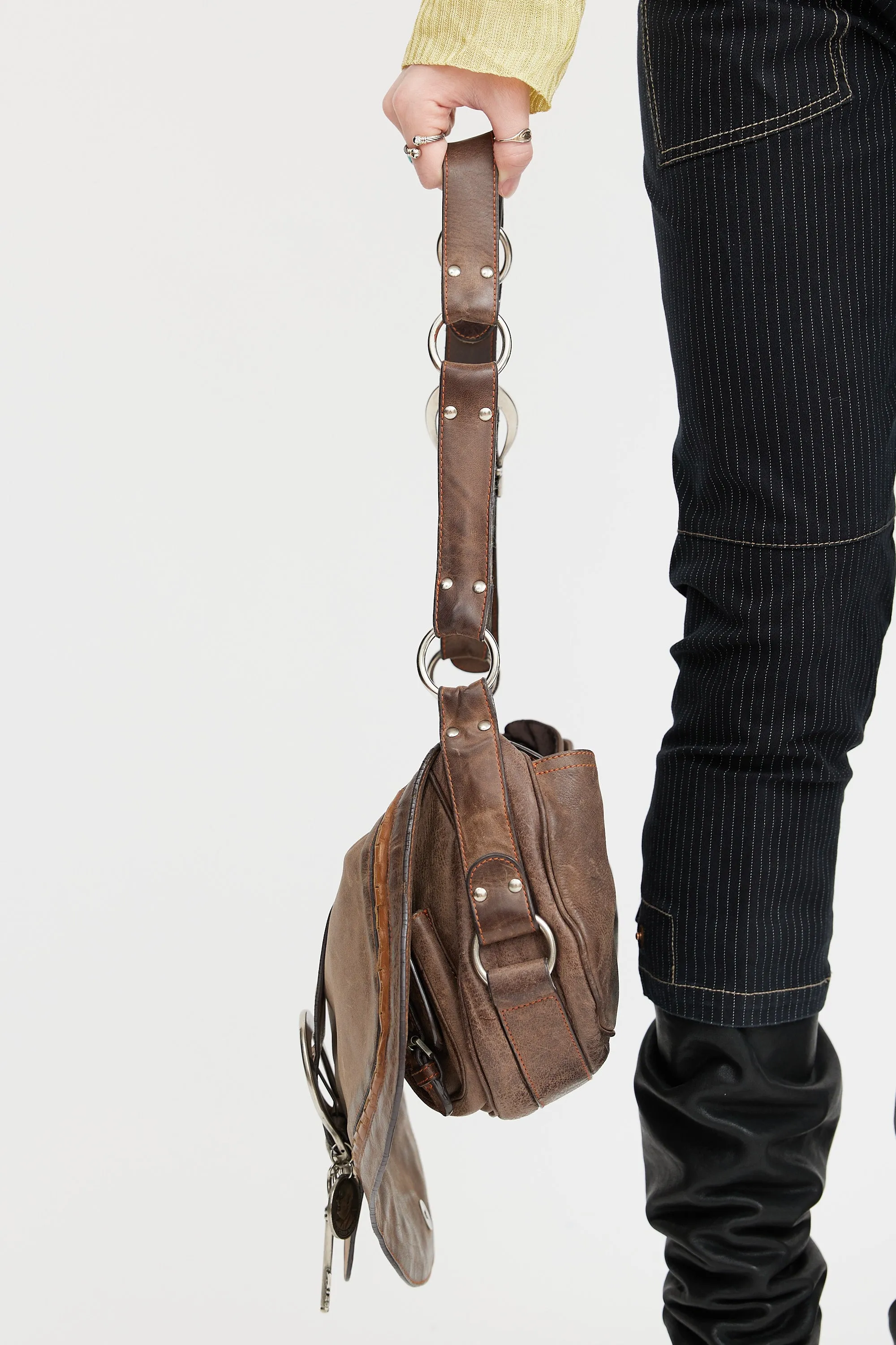 2006 Brown Leather Gaucho Saddle Shoulder Bag