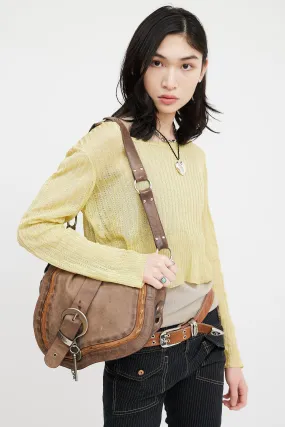 2006 Brown Leather Gaucho Saddle Shoulder Bag