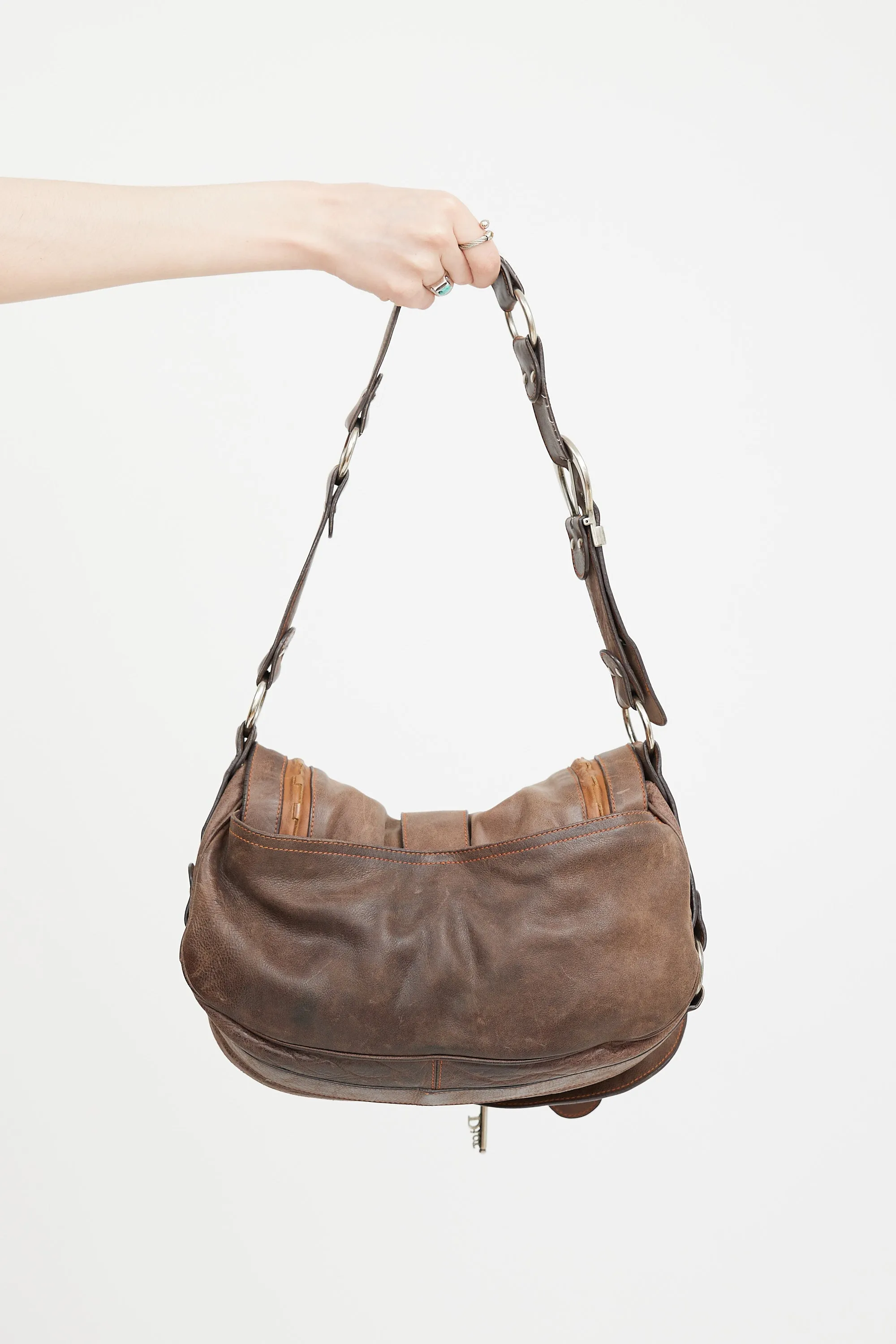 2006 Brown Leather Gaucho Saddle Shoulder Bag