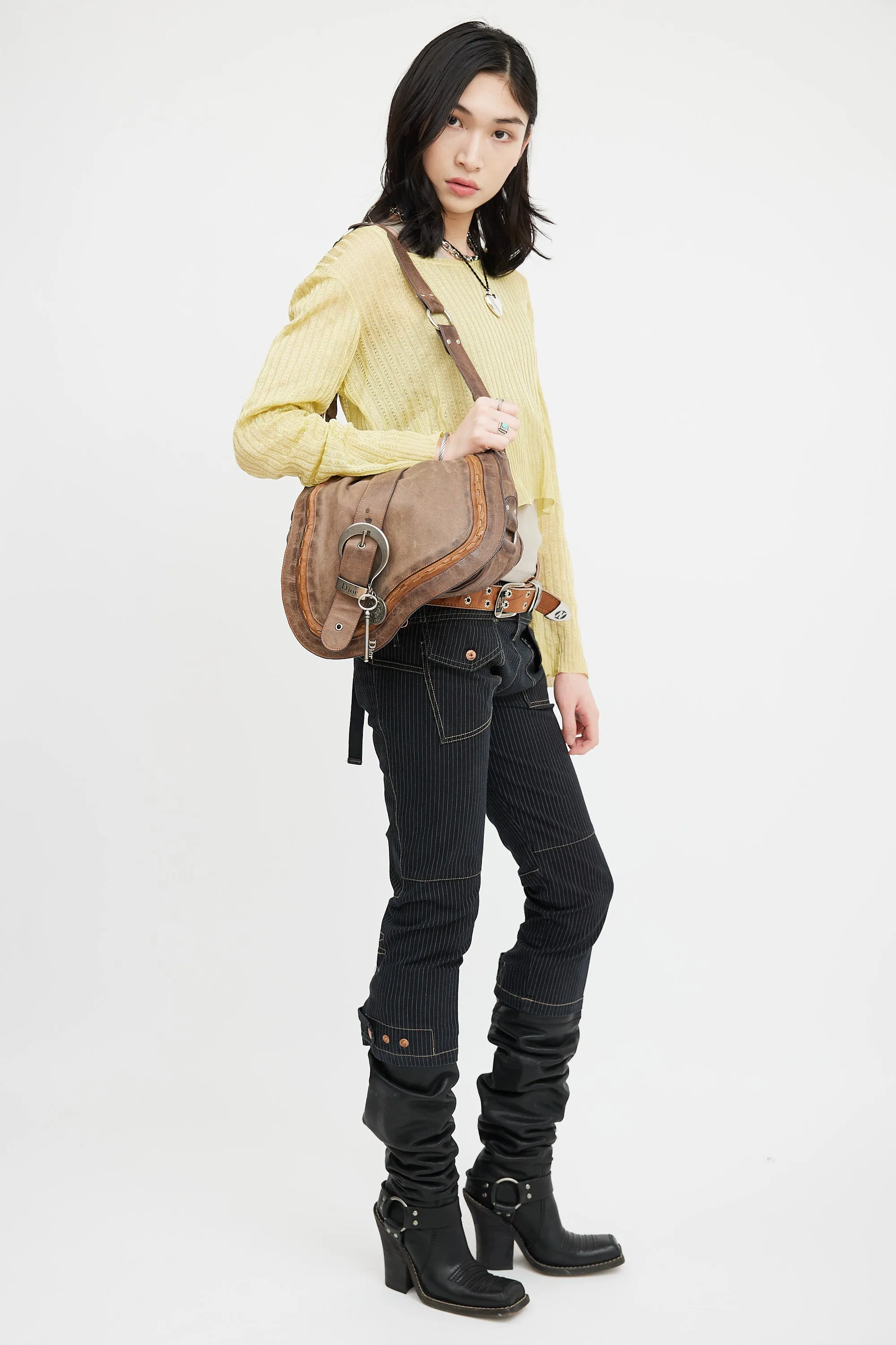 2006 Brown Leather Gaucho Saddle Shoulder Bag
