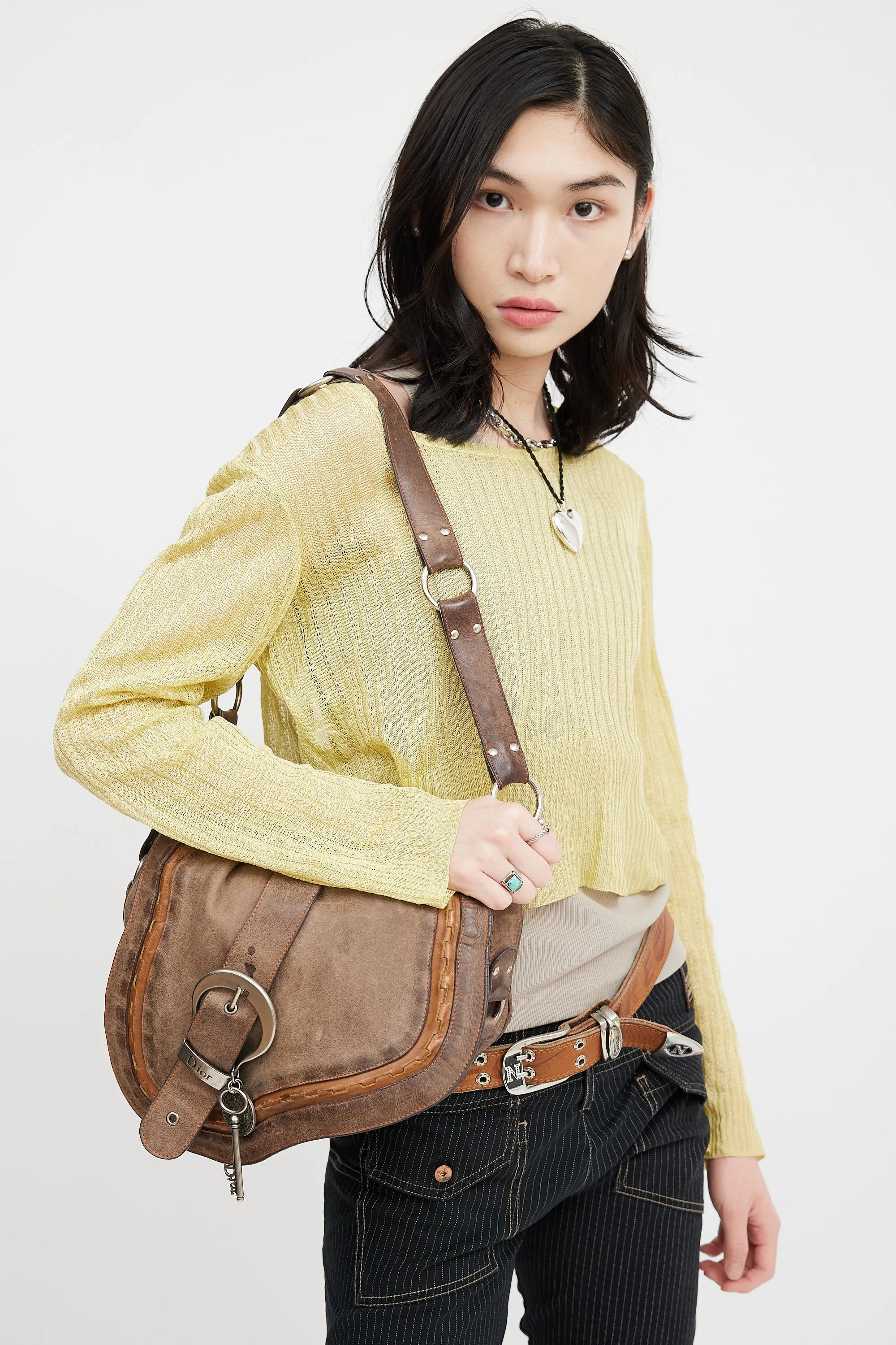 2006 Brown Leather Gaucho Saddle Shoulder Bag