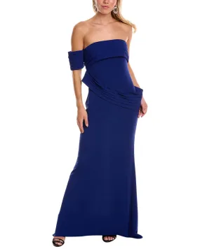 Badgley Mischka One-Shoulder Gown