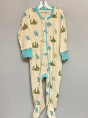 Cat & Dogma Size 18M Blue & Green Armadillo Cotton Infant Boys Pajamas