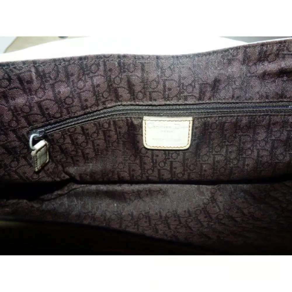 Christian Dior, 'Gaucho' style, ivory leather, large size, saddle bag with Southwestern chrome hardware