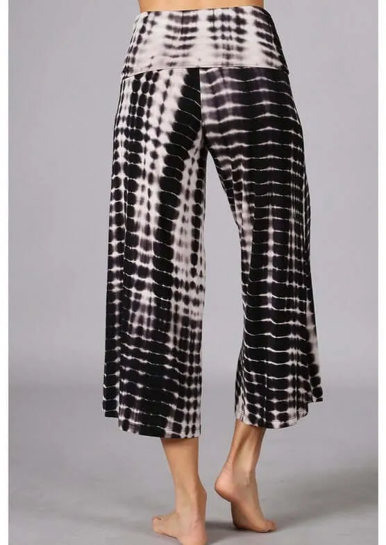 Cozy & Unique Black & White Gaucho Pants Made in USA