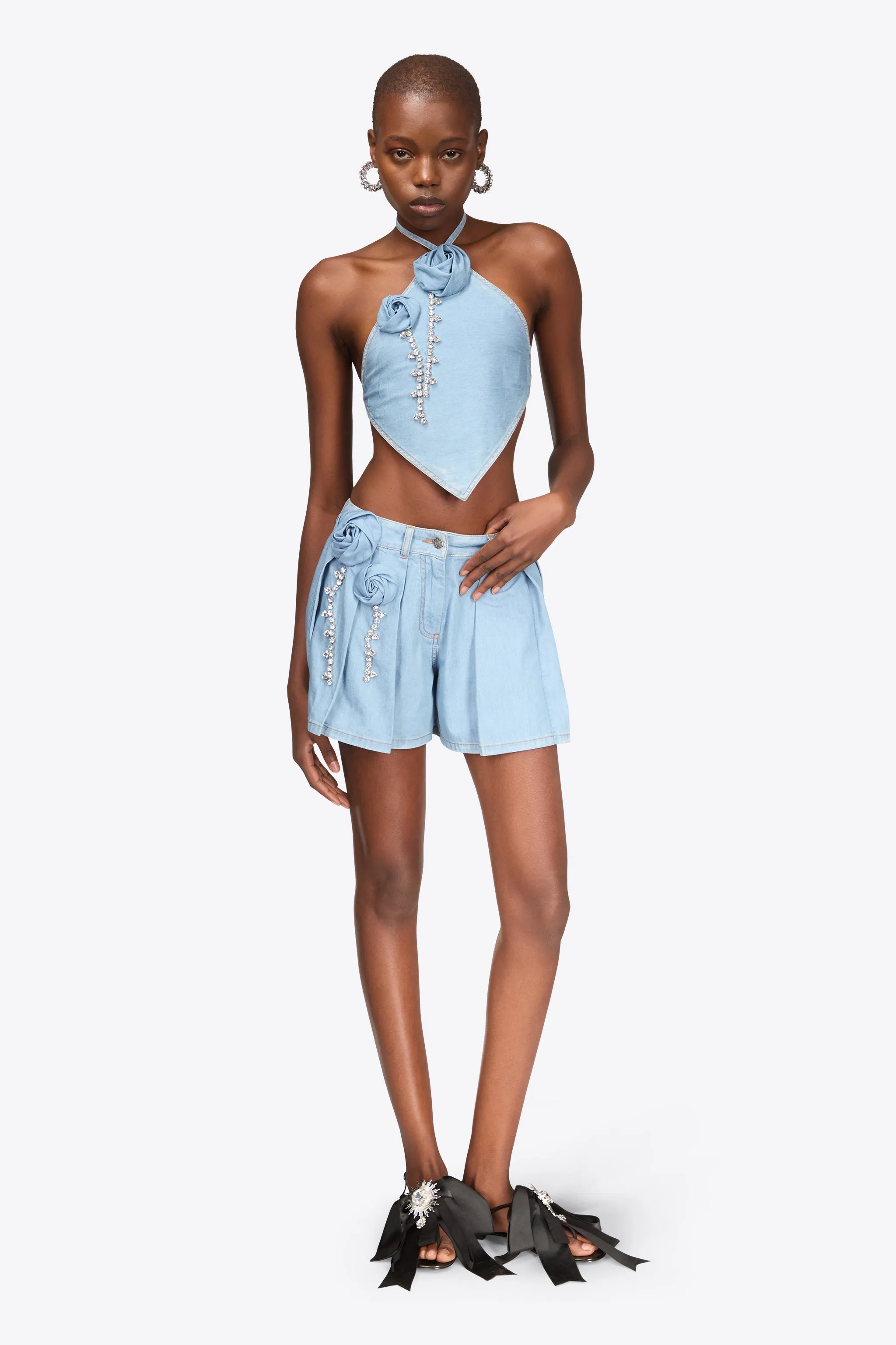 Crystal Rosette Skort