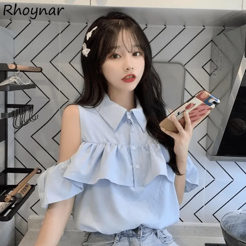 Cutout Shoulder Sleeved Shirt