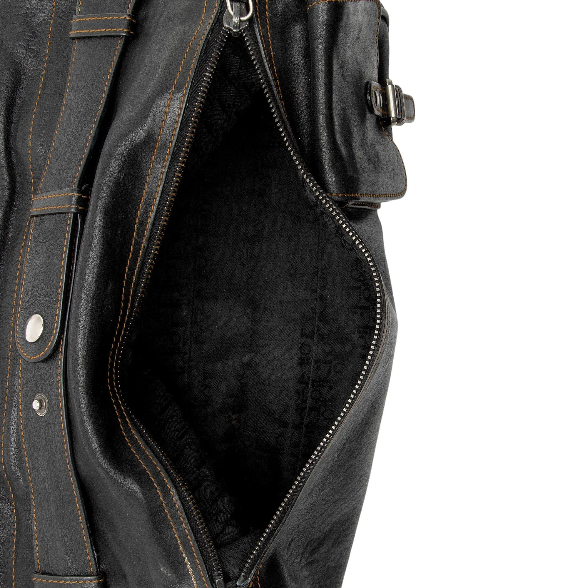 Dior Leather Gaucho Double Saddle Shoulder Bag (SHF-e3nNRE)