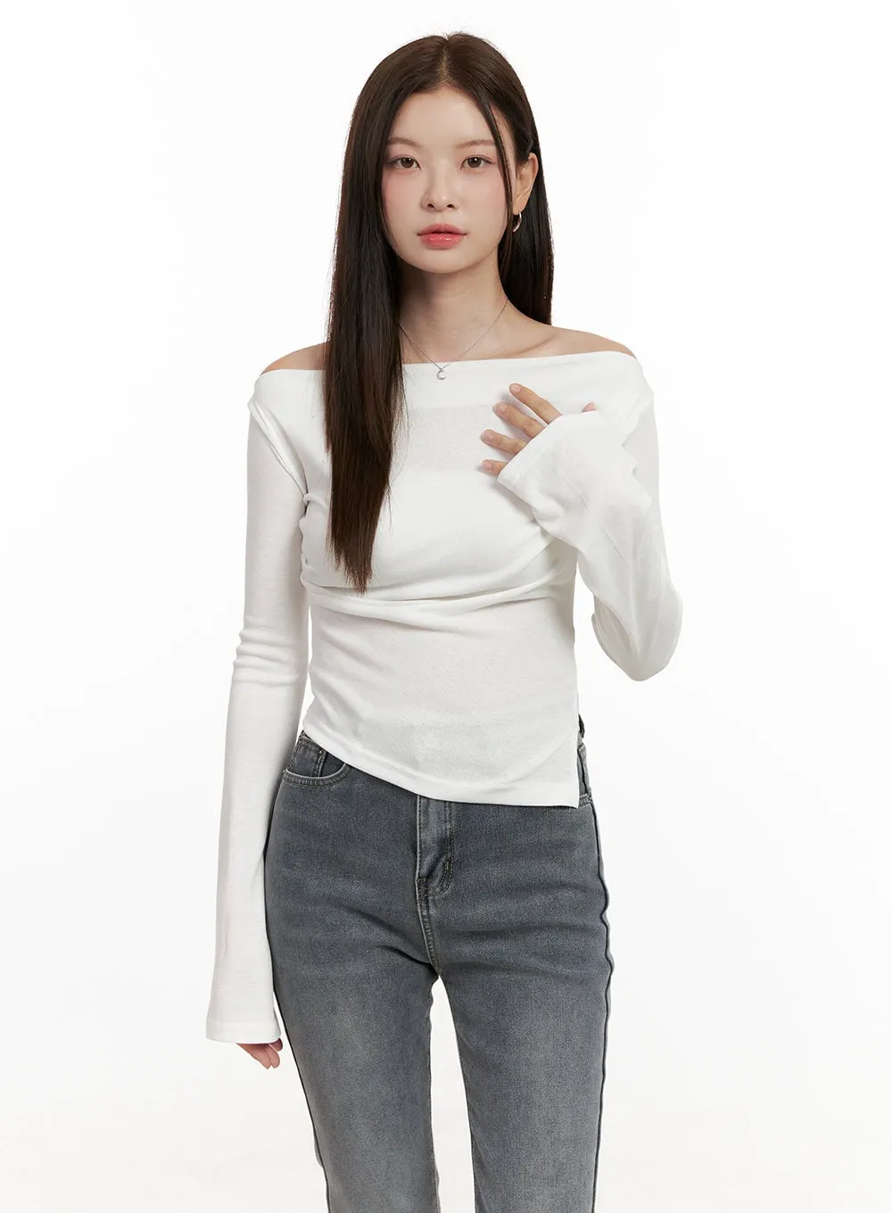 Elegant One-Shoulder Top ON422