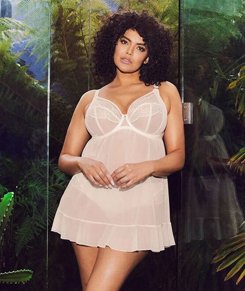 Elomi Priya Underwired Babydoll - Vanilla