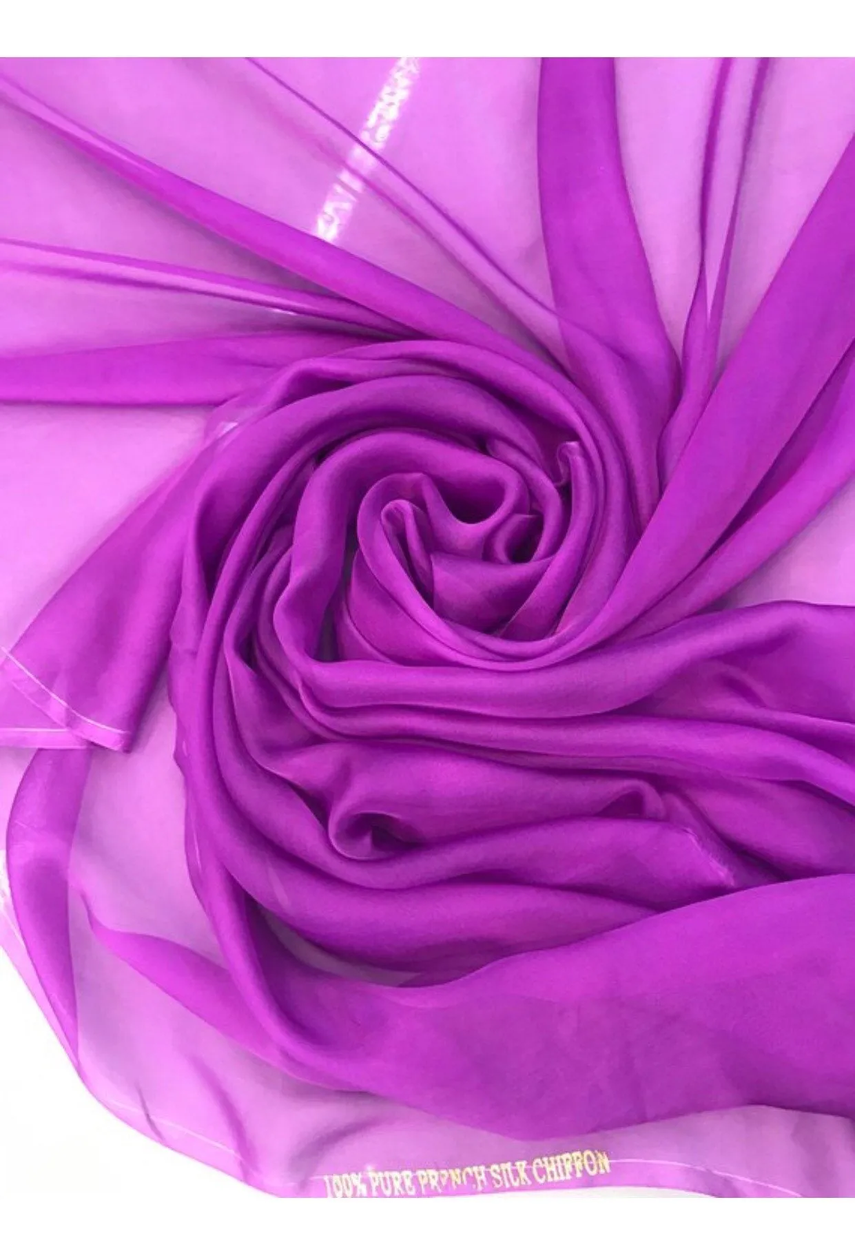 French silk chiffon 54&quot; wide    Beautiful purple color french silk chiffon fabric sold by the yard