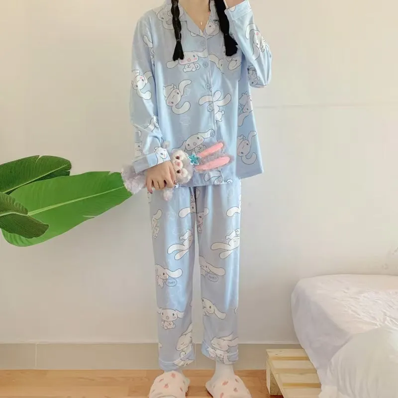 Kawaii Sweet Cinnamoroll Pajamas Suit