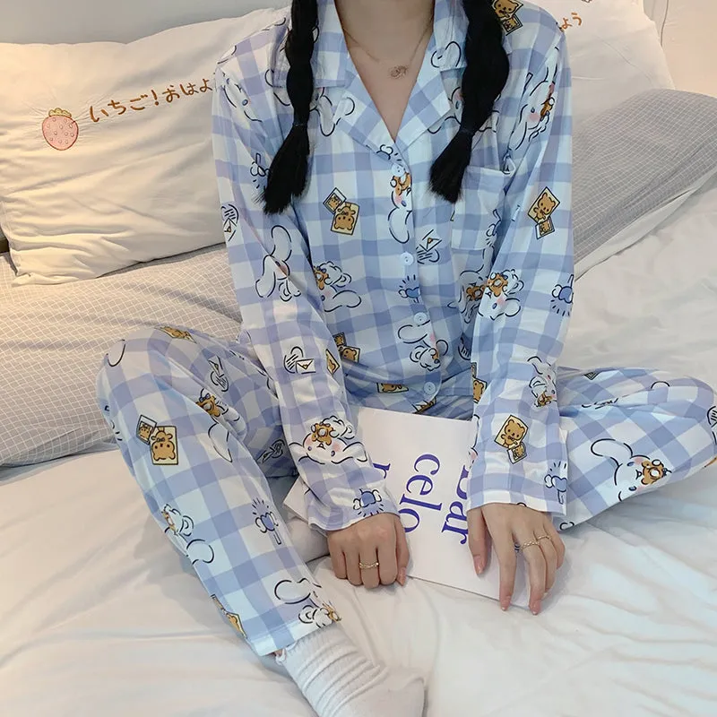 Kawaii Sweet Cinnamoroll Pajamas Suit