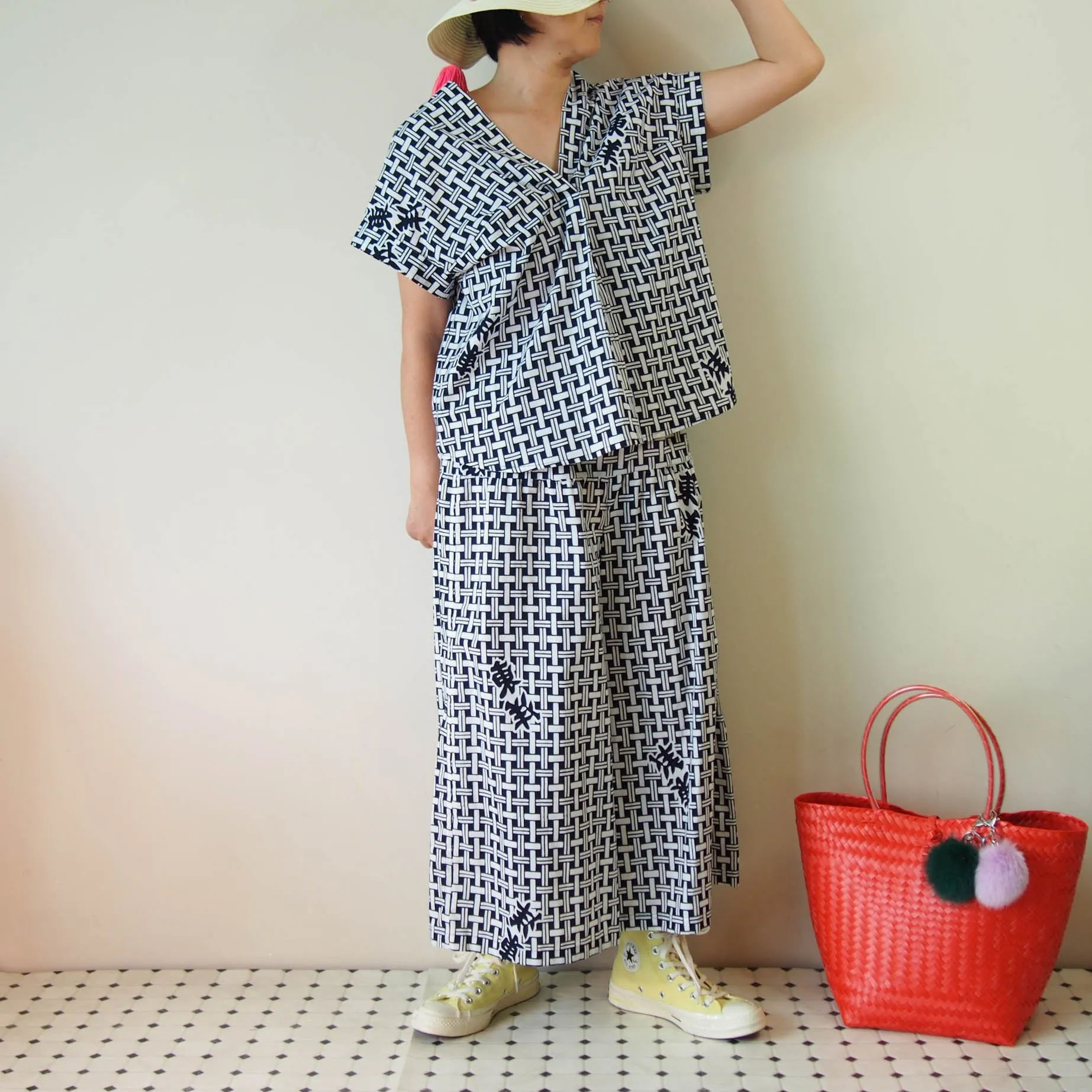 <RS19P11-001>  OKINAWA Gaucho Pants