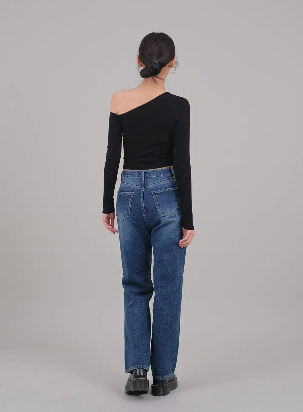 One Shoulder Crop Top C2701