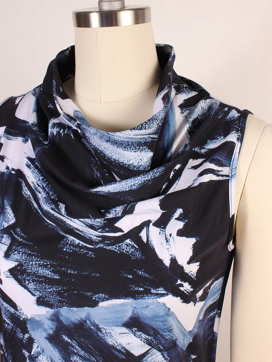 Porto Indira Ruched Dress in Shadow Shodo