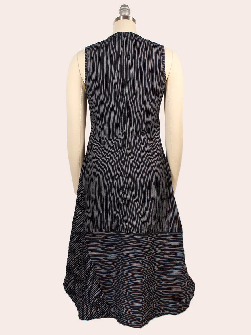 Porto Trophy Nagoya Stripe Sleeveless Dress in Navy