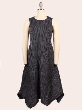 Porto Trophy Nagoya Stripe Sleeveless Dress in Navy