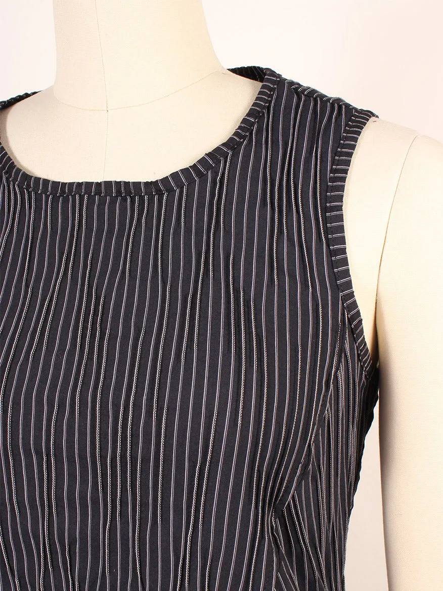 Porto Trophy Nagoya Stripe Sleeveless Dress in Navy