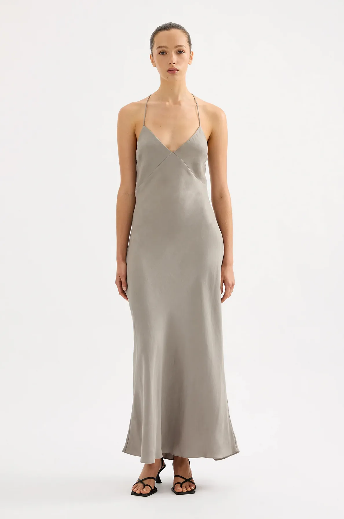 RYLAN SLIP DRESS | SMOKE