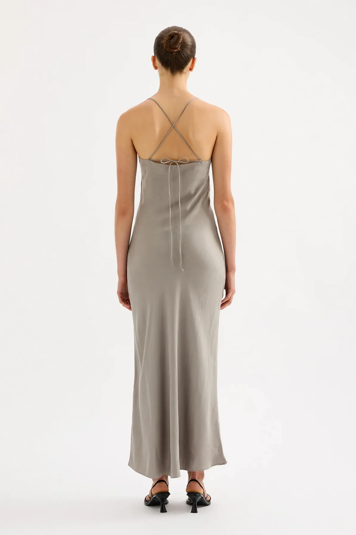 RYLAN SLIP DRESS | SMOKE