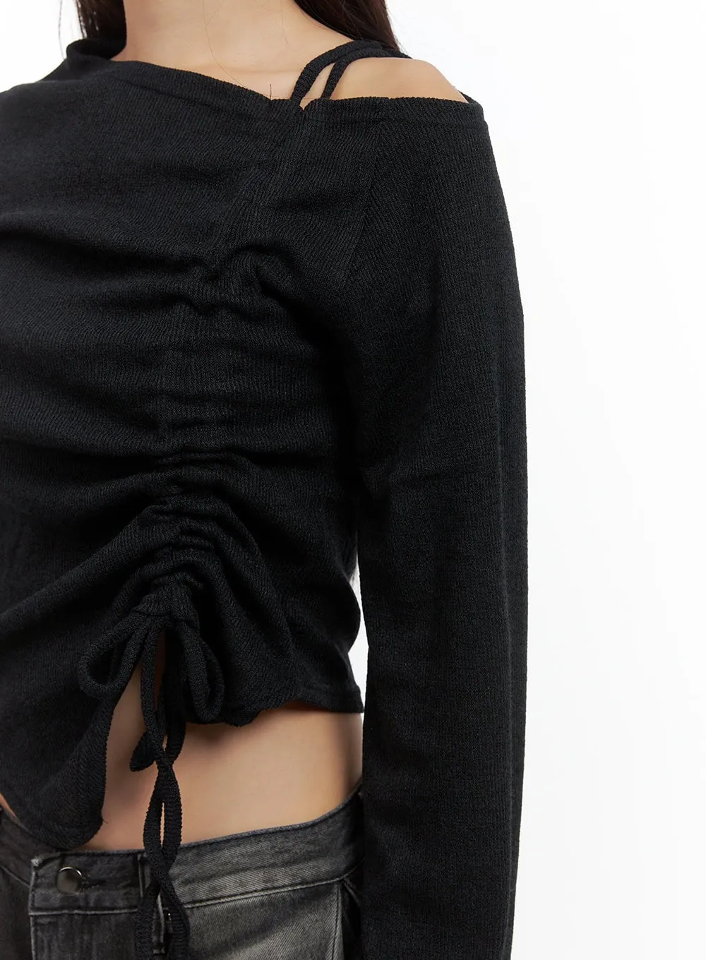 Shirred One Shoulder Top CO417