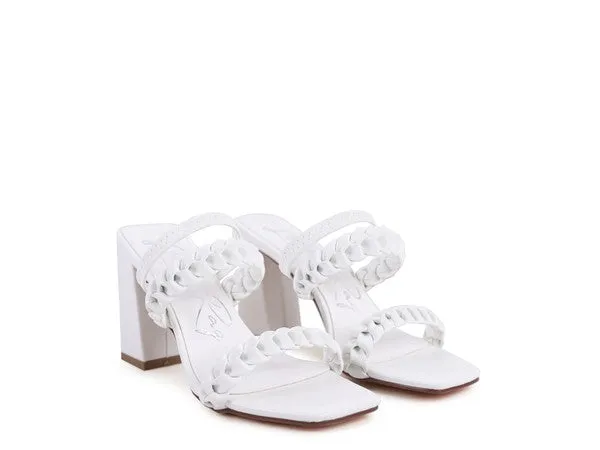 The Rag Company Arnie Braided Block Heeled Slider Sandal