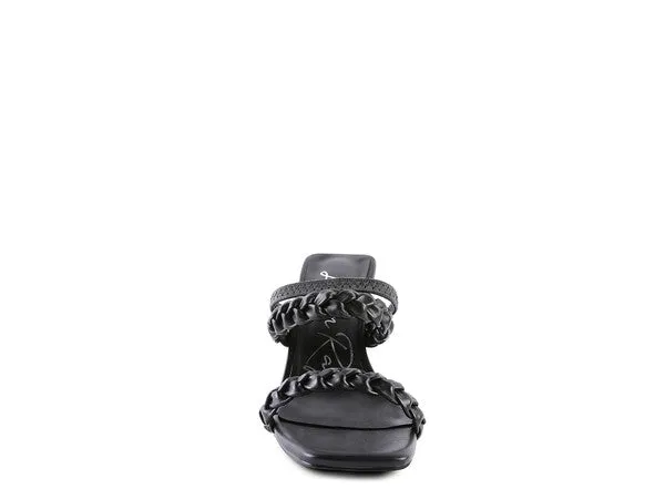 The Rag Company Arnie Braided Block Heeled Slider Sandal
