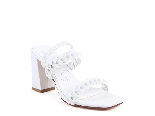 The Rag Company Arnie Braided Block Heeled Slider Sandal