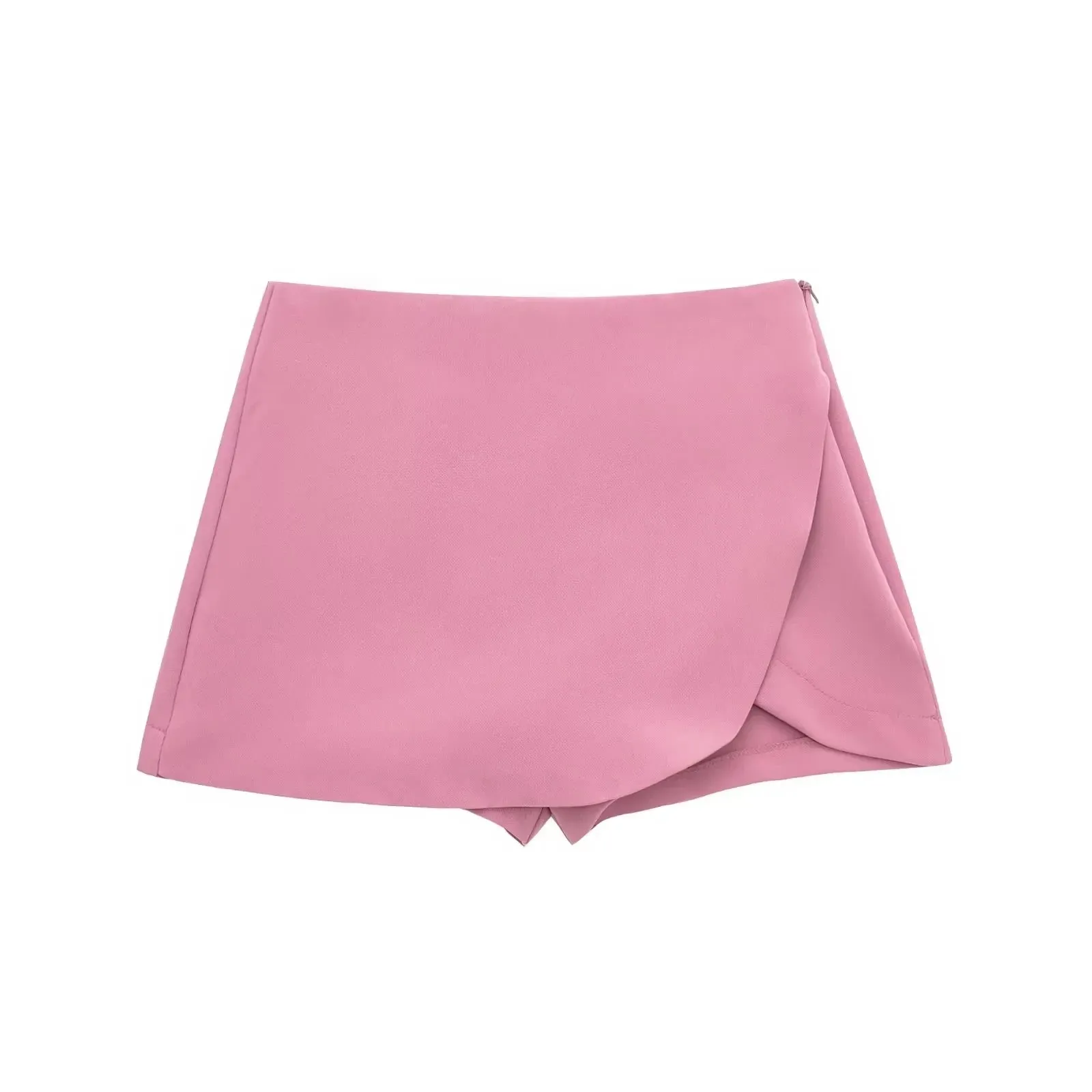 TRAF Women's Skort High Waist Brown Skirt Pants Pink Black Mini Skirt Shorts