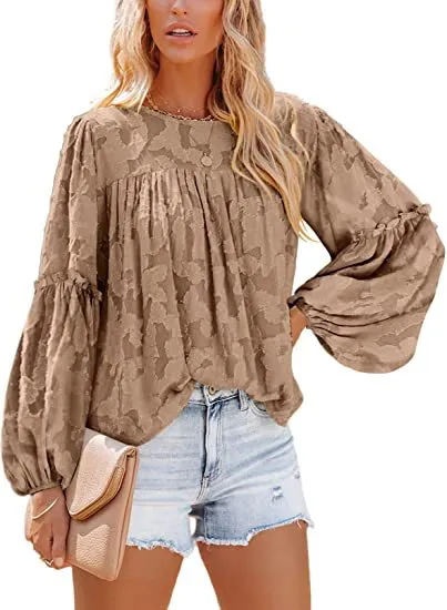 Women Chiffon Long Sleeve Shirt