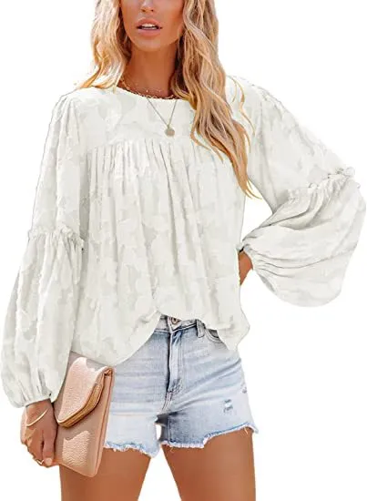 Women Chiffon Long Sleeve Shirt