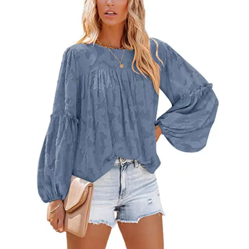 Women Chiffon Long Sleeve Shirt