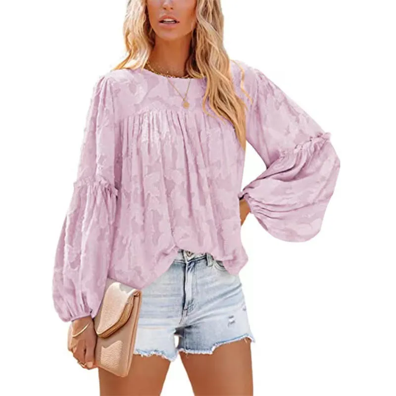 Women Chiffon Long Sleeve Shirt